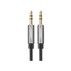 Cable Auxiliar 5 Metros / Conector 3.5mm a 3.5mm / Macho a Macho / Cubierta de TPE / Carcasa de Aluminio / Color Negro