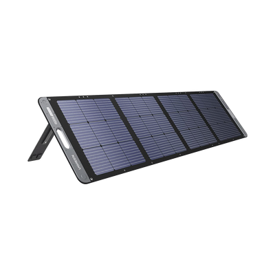 Panel Solar Plegable 200W / Recomendado para el Power Station Portable de 1200W UGREEN / Alta Eficiencia de Conversión / Alineación Inteligente de la Luz Solar / Resistente Al Agua y Duradero / Incluye Cable XT60 Macho a Macho 2m.