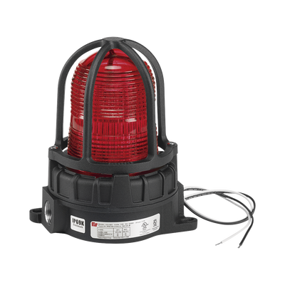 Luz de advertencia LED para ubicaciónes peligrosas, montaje para superficies, 120/240Vca, rojo