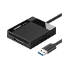 Lector de Tarjetas USB-A 3.0 a CompactFlash (CF)/ MemoryStick (MS)/ TransFlash (TF)/ SecureDigital (SD) | 4 en 1 | 5Gbps | Hasta 2TB | Soporta Windows/Mac OS/Linux/Android | Lectura de tarjetas simultánea | Cable de 15cm.