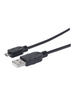 MANHATTAN 307161 Cable para Dispositivos USB Micro-B de Alta Velocidad USB 2.0, A macho/ Micro-B macho, 480 Mbps, 1 m, Negro