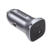 Cargador de Auto 24W | Puerto USB-A y USB-C | Carga Rápida | Compatible con Vehículos de 12 y 24 VCD | PD3.0 + QC3.0 | Indicador Led | Diseño Compacto | Chip Inteligente | Caja de Aluminio.