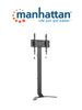 MANHATTAN 462044 - Soporte de piso para TV Soporta una pantalla de 32 a 70 de hasta 40 kg, inclinación de -10 a 3°, altura ajustable, se adapta al sistema de montaje VESA de la pantalla, construcción de aluminio y acero, negro Sobre Pedido I&MBFIN