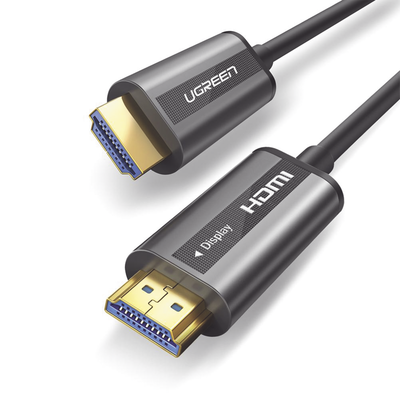 Cable HDMI de 15 Metros por Fibra Óptica 4K@60Hz | Fibra de 4 núcleos + Cobre estañado de 7 núcleos | Compatible con HDMI 2.0 | Alta velocidad 18 Gbps | 3D | HDR | Carcasa de Zinc | Premium | 2 Años de Garantía.