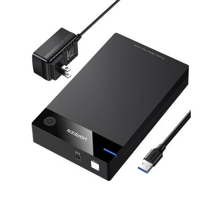 Carcasa de Disco Duro para 3.5 y 2.5 (Enclosure) | Con Cable USB 3.0 | Para HDD 3.5 / SSD 2.5 | SATA I/II/III | UASP | Hasta 16 TB | Compatible con Windows, Linux, Mac OS | No Requiere Controlador | Cable 1m | Incluye Adaptador d