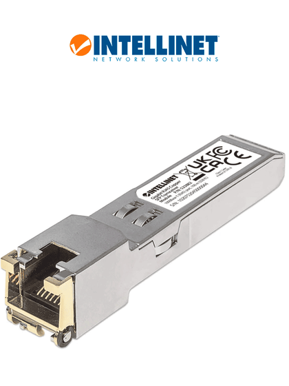 INTELLINET 523882 -Módulo transceptor SFP Gigabit RJ45 de cobre, puerto 1000Base-T RJ45, 100 m 328 ft