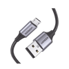 Cable USB-A a Micro USB | 1 Metro | Carga Rápida | QC 3.0/2.0 | FPC | AFC | Transferencia de datos de 480 Mbps | Recarga hasta 18W | Protección Integrada | Caja de Aluminio | Nylon Trenzado | Color Negro.