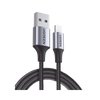 Cable USB-A a Lightning | 1 Metro | Certificado MFi | Carga Rápida 5V/2.4 A | 480 Mbps | Conector C94 | Adecuado para iPhone, iPad y iPod | Protección Integrada | Caja de Aluminio | Nylon Trenzado | Color Negro.