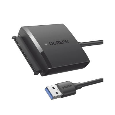 Adaptador USB 3.0 a SATA III | Compatible con Disco Duro HDD y SSD de 2.5 y 3.5 de hasta 12 TB | Velocidad USB 3.0 de hasta 5 Gbps | Alta Velocidad con UASP & TRIM | Cable de 50 cm.