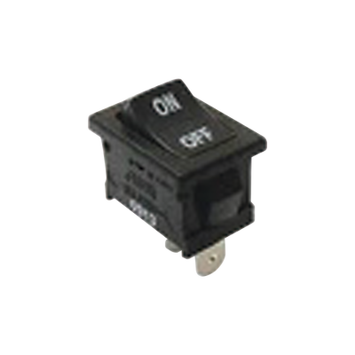 Interruptor Rocker SPST Off-On, Poliamida Negro, 11 Amp., Hasta 125 Vca, Contacto en Plata, 4.8 mm