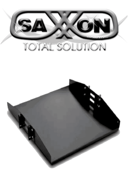 SAXXON 70140202- Charola doble cara para rack/ 19 pulgadas 48.26 cm/ 2 UR/ Soporta hasta 50 KG