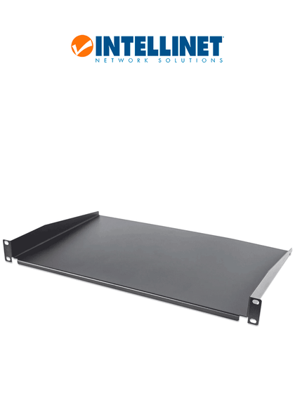 INTELLINET 715072 - Charola fija Cantilever de 19, 1U, 300 mm de profundidad, no ventilada, color negro