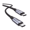 Cable USB-C a USB-C 3.2 Thunderbolt | 1 Metro | 240W | 10 Gbps | 480 Mbps | Soporta Video 4K@60Hz| Chip E-Market Inteligente | Carcasa de Aluminio | Nylon Trenzado | Blindaje de 4 capas.