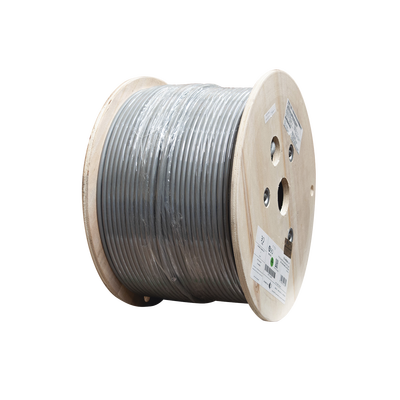 Bobina de Cable Blindado F/UTP de 4 Pares, Z-MAX, Cat6A, Soporte de Aplicaciones 10GBase-T, CM, Color Gris, 305m