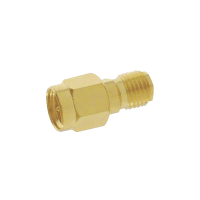 Adaptador en Línea, de Conector SMA Macho a SMA Hembra Inverso, Oro/ Oro/ Teflón.