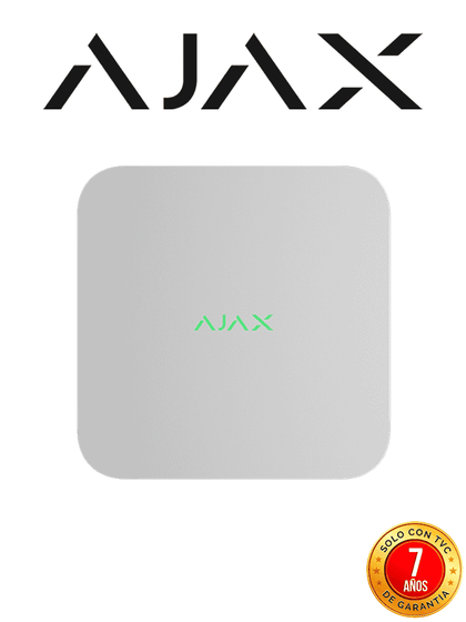 Ajax NVR 8ch - Grabador de video en red de 8 canales para cámaras IP resolución 4K cámaras ONVIF/RTSP. Acepta cámaras AJAX y de otros fabricantes