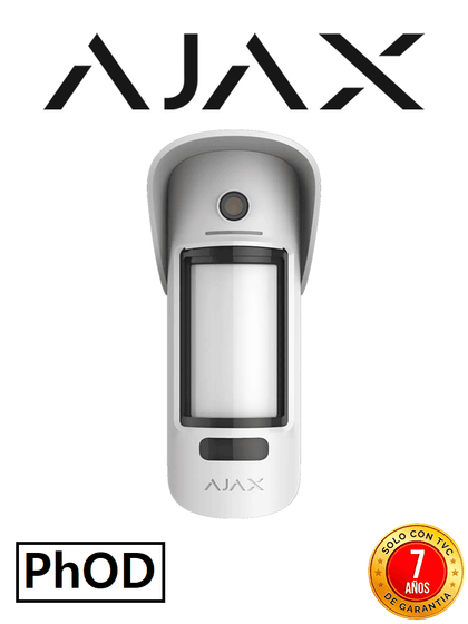 AJAX MotionCam Outdoor PhOD - Detector de movimiento para exteriores inalámbrico con cámara para verificar alarmas y con la función de mandar imágenes sobre demanda.