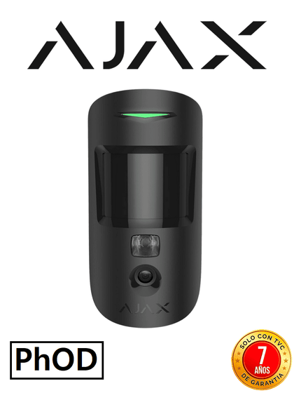 AJAX MotionCam B PhOD- Detector de movimiento con Verificación fotográfica y con la función de mandar imágenes sobre demanda. Color Negro