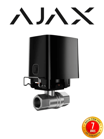 Ajax WaterStop B- Valvula Inteligente de cierre de agua de 3/4 de pulgada/ Color Negro CONEXION WS TVC24 MCI2Q125