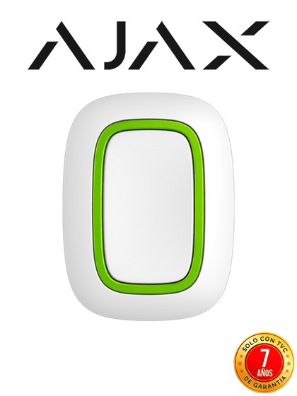 AJAX Button W - Botón inteligente multifuncional. Botón de pánico / Control de dispositivos de automatización / Silenciar alarmas de detectores de incendios. Color Blanco 28203.26.WH3 VIVESEGURO