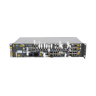 OLT Carrier Class Modular GPON, 2 Ranuras, Incluye 2 Tarjetas de Servicio de 16 puertos GPON, (32 Modulos GPON C+ Incluidos) 1 Fuente de CA, 2 UR, (Incluye Instalación de software UNM2000)