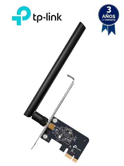 TP-LINK ARCHER T2E - Adaptador PCI Express inalámbrico de doble banda AC600 , velocidades de Wi-Fi de hasta 600 Mbps 433 Mbps en la banda de 5 GHz y 200 Mbps en la banda de 2,4 GHz , MU-MIMO , Compatible con WPA3.