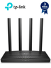 TP-LINK Archer C6 - Ruteador WiFi AC 1200Mbps con 1 puerto WAN y 4 puertos LAN RJ45 Gigabit Ethernet, MU-MIMO, 4 antenas fijas, modos enrutador y punto de acceso, Beamforming.