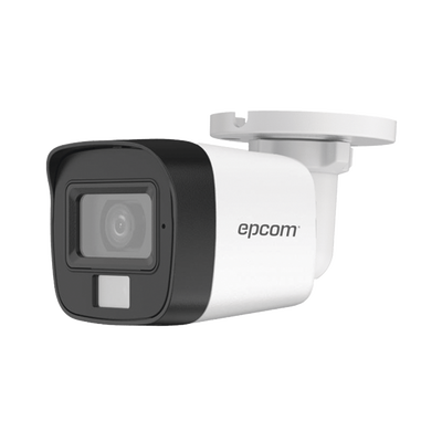 [Dual Light + ColorVu] Bala TURBOHD 3K (5 Megapixel) / Lente 2.8 mm / 30 mts IR + 20 mts Luz Blanca / Gran Angular 104.9° / Exterior IP67 / Micrófono Integrado / dWDR / 4 Tecnologías / Metal