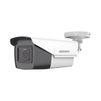 Bala TURBOHD 5 Megapixel / Lente Mot. 2.7 a 13.5 mm / 40 mts IR EXIR / dWDR / TVI-AHD-CVI-CVBS / Exterior IP67 / 12 Vcc / 24 VCA