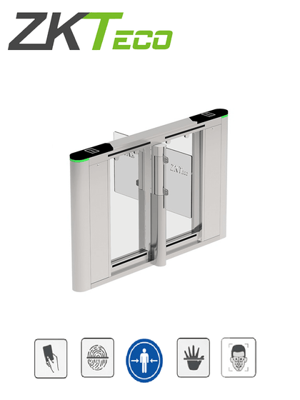 ZKTECO SBTL8200 - Barrera Peatonal Central Bidireccional / 30 Personas x Min. / Acero SUS304 / Aletas de Acrílico Personalizables / Ancho de Carril 66 cm / Infrarrojos de Seguridad / 110V / Interior / No cuenta con Lectores y Panel