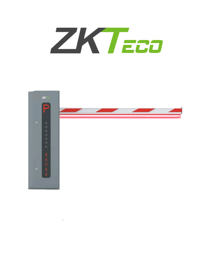 ZKTECO PROBG3030LLED - Barrera Vehicular Izquierda de Alto Desempeño con Servo Motor / Brazo LED de 3 metros / 0.9 Segundos / Bajo Mantenimiento / 24 VDC