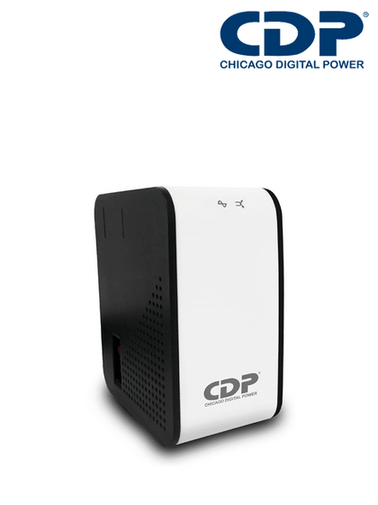 CDP R2C-AVR1008 - Regulador de 1KVA / 500W con 8 terminales de salida: 4 con protección de sobretensión y 4 con protección AVR, incluyendo protección de línea datosCDPDL