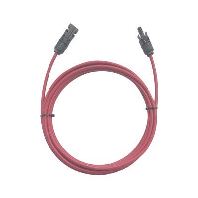 Cable Fotovoltaico / 1 metro / Color Rojo / Calibre 10 AWG / Terminal MC4-Macho y Hembra en ambos extremos