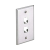 Placa de Pared Vertical, de Acero Inoxidable, Salida Para 2 Puertos Mini-Com