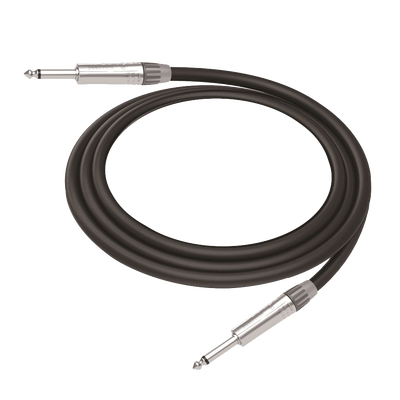 Cable de Audio | Plug 1/4 in a Plug 1/4 in Mono | Carcasa Cromada | Conectores Seetronic | Ideal para Instrumentos | Longitud 3m