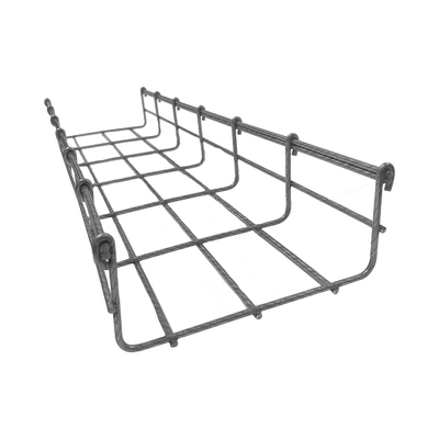 Charola Bimetálica Tipo Malla 54/150 mm, Ideal Para Utilizarse al Exterior o Zonas Húmedas, Hasta 129 Cables Cat6, Tramo de 3 Metros