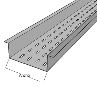 Fondo Perforado Perfil Z ancho de 4 x 9 material Aluminio, incluye tornillería