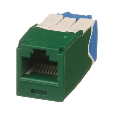 Conector Jack RJ45 Estilo TG, Mini-Com, Categoría 6A, de 8 posiciones y 8 cables, Color Verde