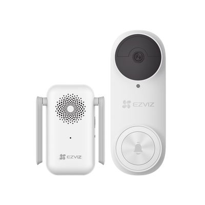 Timbre con Cámara Wi-Fi (Doorbell) de Batería Recargable / Libre de Cables / Uso Exterior Con Protección (IP65) / Cámara 3 Megapíxel / Llamada a la App / Incluye Timbre Para Interior Con Timbres Seleccionables / Ranura