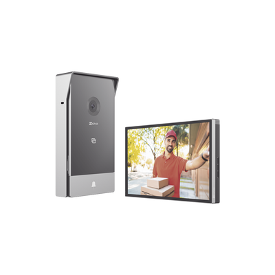 Videoportero IP Conexión a 2 Hilos / Con Monitor Wi-Fi para Interior / Frente de Calle IP65 Uso En Exterior Debe Tener Protección / Cámara 3 Megapíxel / Llamada a la App / Apertura remota / Soporta 2 Puertas / Ranura para Mic