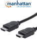 MANHATTAN 308816- Cable HDMI de Alta Velocidad de 1 Metro/ Resolucion 4K@30Hz/ Soporta 3D/ HDMI Macho a Macho/ Soporta Canal de Retorno de Audio ARC/ Blindado para Reducir Interferencia/