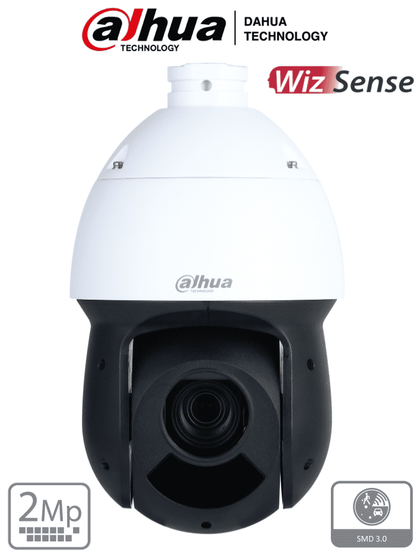 DAHUA SD49216DB-HNY - Camara IP PTZ de 2 Megapixeles/ 16x de Zoom Optico/ 100 Metros de IR/ WizSense con SMD Plus/ Detección de Rostros Hasta 8 Rostros al Mismo Tiempo/ Protección Perimetral/ H.265/ WDR Real de 120 dB/ Ranura para MicroSD/