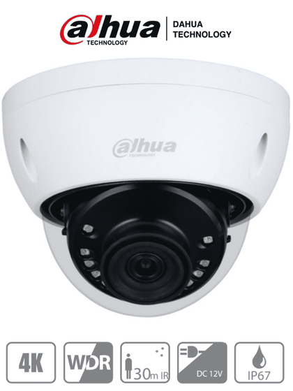 DAHUA HAC-HDBW1801E - Camara Domo Antivandalica 4k/ 8 Megapixeles/ Lente de 2.8 mm/ 105 Grados de Apertura/ Metalica/ WDR Real de 120 dB/ IR de 30 Mts/ IK10/ IP67/ Soporta: HDCVI, TVI, AHD Y CBVS/