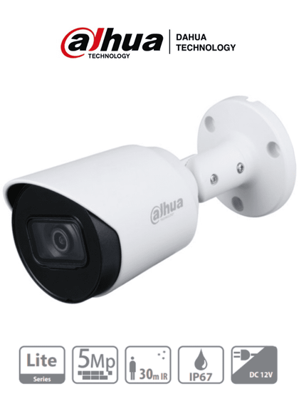 DAHUA HAC-HFW1500T-28 - Camara Bullet de 5 Megapixeles/ Lente de 2.8 mm/ 111 Grados de Apertura/ Metalica/ IR de 30 Metros/ IP67/ Soporta CVI/CVBS/AHD/TVI/ PromoFull MCI2Q125 1CM