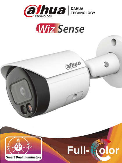 DAHUA IPC-HFW2549S-S-IL - Camara Bullet IP 5 Megapixeles/ Iluminador Dual Inteligente+Full Color/ WizSense/ Lente de 2.8mm/ 111 Grados de Apertura/ Microfono Integrado/ 30 Mts de IR y Luz Visible/ Metal/ Ranura MicroSD / SMD Plus/ PoE SwitchD2