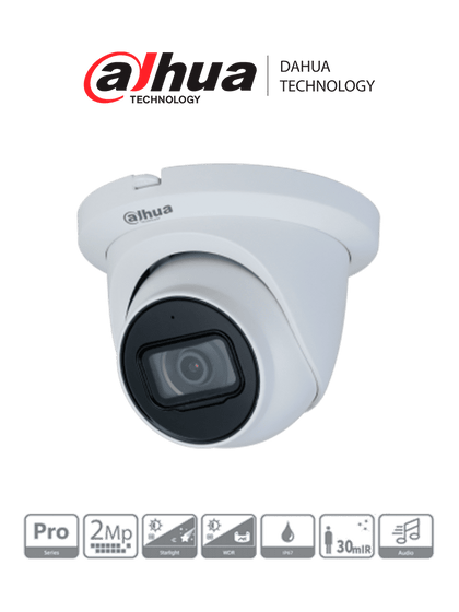 DAHUA DH-HAC-HDW2241TMQN-A - Cámara Domo de 2 Megapixeles/ Super Adapt/ Lente de 2.8 mm/ 109 Grados de Apertura/ WDR de 130 dB/ IR de 60 Mts/ Micrófono Integrado Embebido/ IP67/ Instalación Rápida/ ProHDCVI