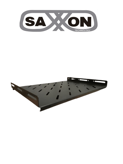 SAXXON SXCH19X1U600 - Charola ventilada para gabinete / Acero Laminado Color Negro / 1UR / Medida de 47cm de Ancho x 35cm de Profundidad