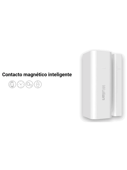 WULIAN DOORDETECTOR - Contacto Magnético Inteligente para Puerta o Ventana / Zigbee / Envía Alertas con cada Evento de Intrusión y Vincula con otros Dispositivos Wulian a traves de aplicacion en celular