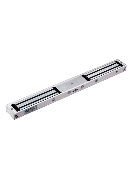 YLI YM180NDLED - Cerradura Magnética Doble con Indicador Led para Control de Acceso / Interior / Fuerza de Sujeción 180 Kg o 350 Lbs por lado / Compatible con Soporte MBK180NDZL y MBK180U