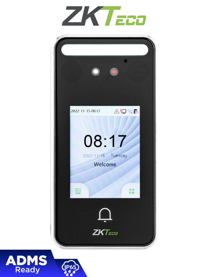 ZKTECO SpeedFaceV3LITE - Control de Acceso y Asistencia Visible Light con Autenticación Facial 500 Rostros, Tarjeta ID 125 KHz 3000, Registro de 200,000 Eventos, IP65 y Conectividad TCP/IP